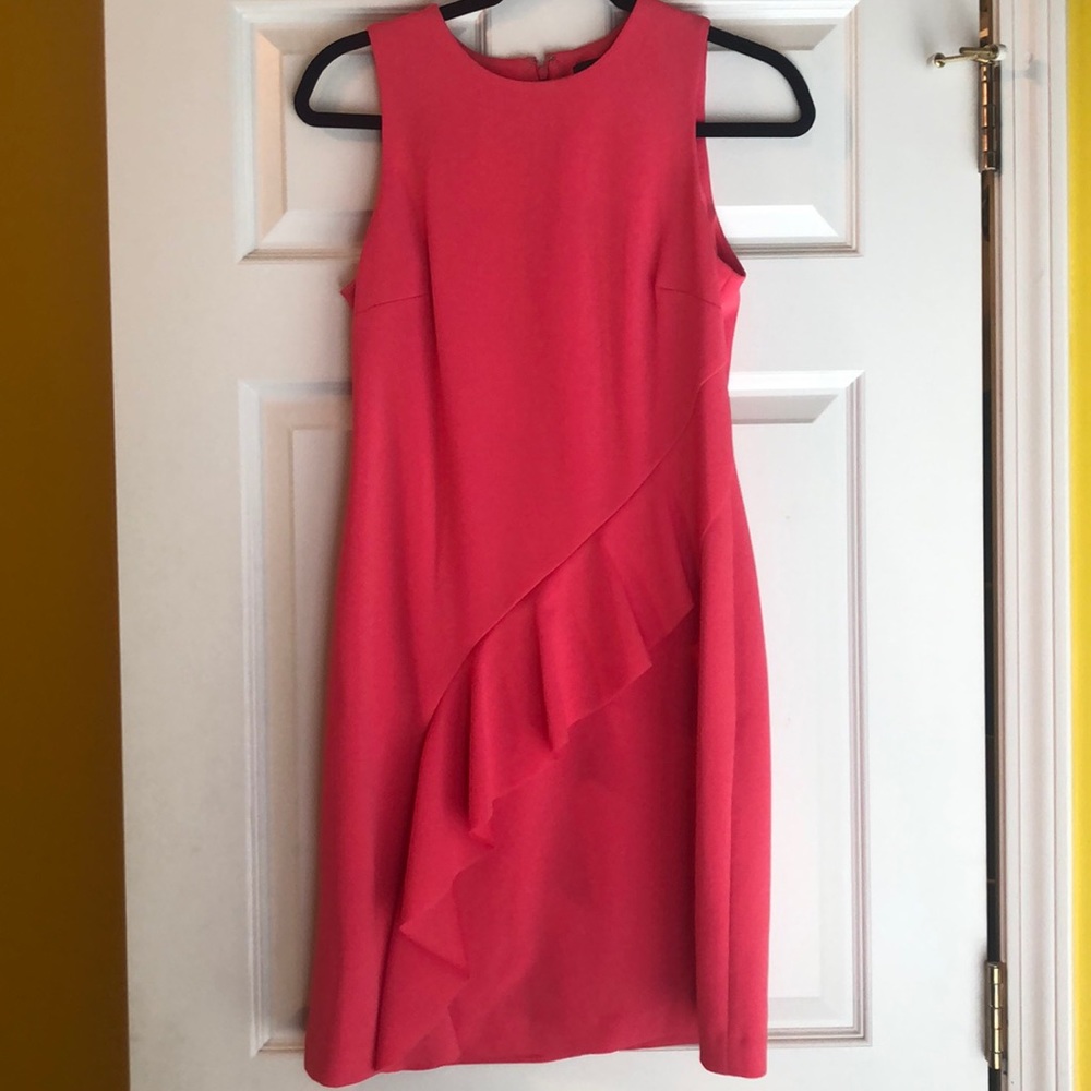 Hot pink business casual dress